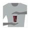 Dart Paper Hot Drink Cups in Bistro Design, 16 oz, Maroon, PK300 OF16BI-0041 - alternate 2